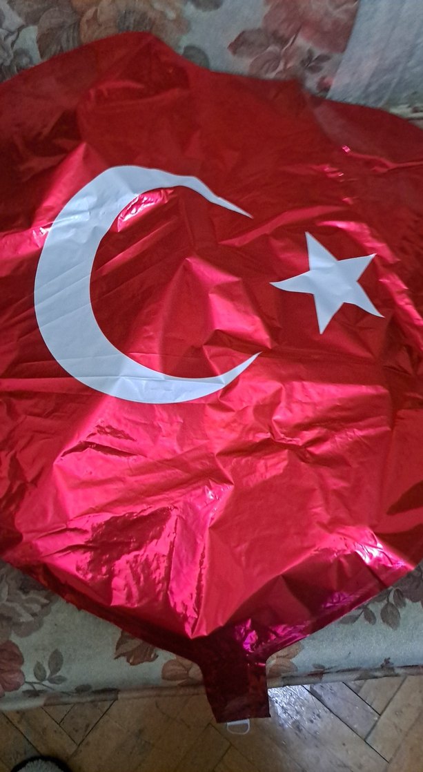 Türk Bayrağı Desenli Folyo Balon - Görsel 2