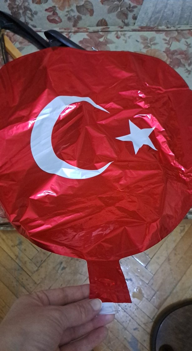 Türk Bayrağı Desenli Folyo Balon - Görsel 3