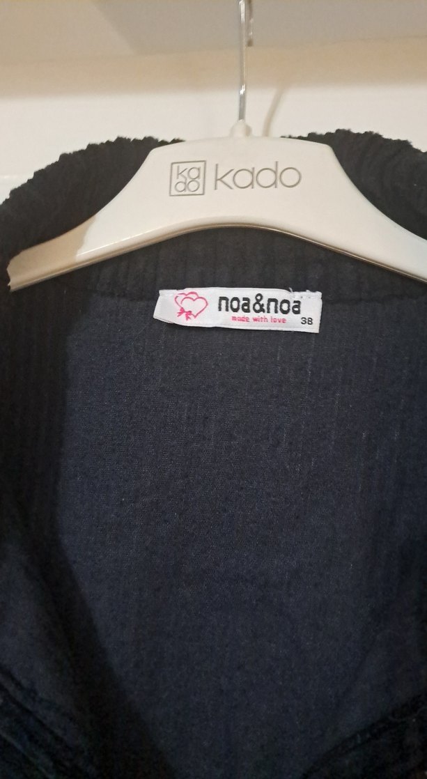 Düğmeli vintage Siyah kadife ceket - Görsel 4