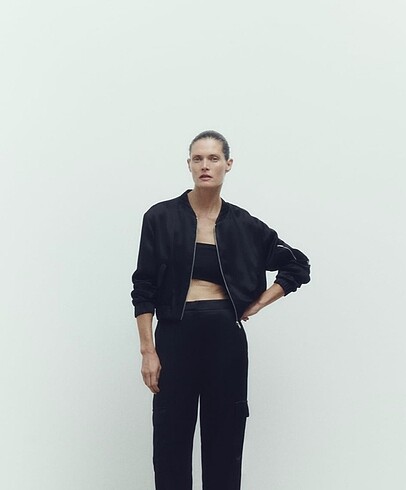Zara Zara saten bomber ceket