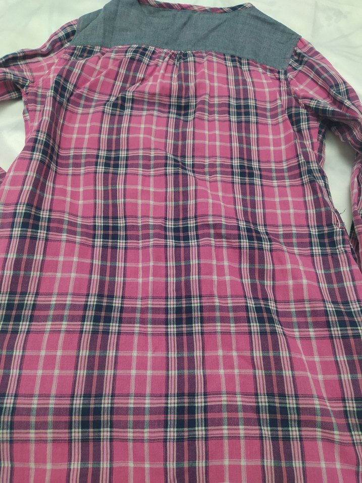 Düğmeli Pembe Kadın Uzun Kollu Gömlek - Görsel 2