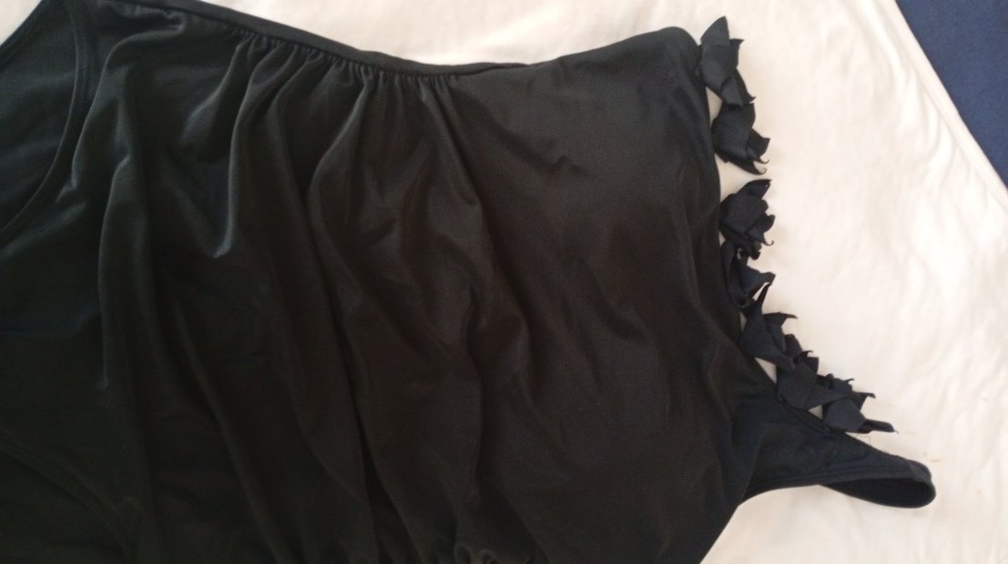 Siyah Drapeli Askılı Mayo - Görsel 2