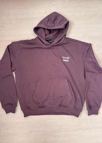 Mor Kapüşonlu Erkek Sweatshirt - Görsel 3