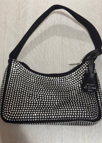 Parlak Siyah Parçalı Kadın Omuz Çantası - Görsel 3