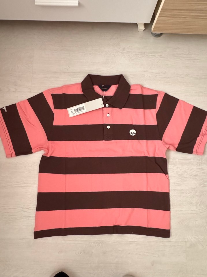 Kahverengi Çizgili Polo Yaka Tişört - Görsel 2