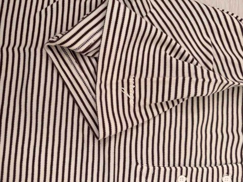 Beyaz Çizgili Kısa Kollu Polo Tişört - Görsel 3