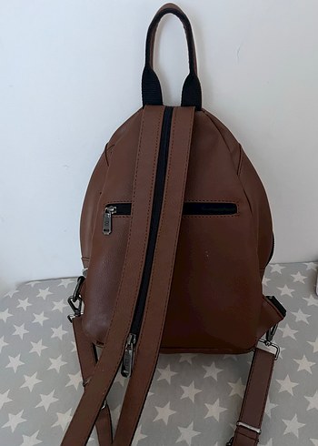 Kahverengi Deri Kadın Sırt Çantası - Görsel 2