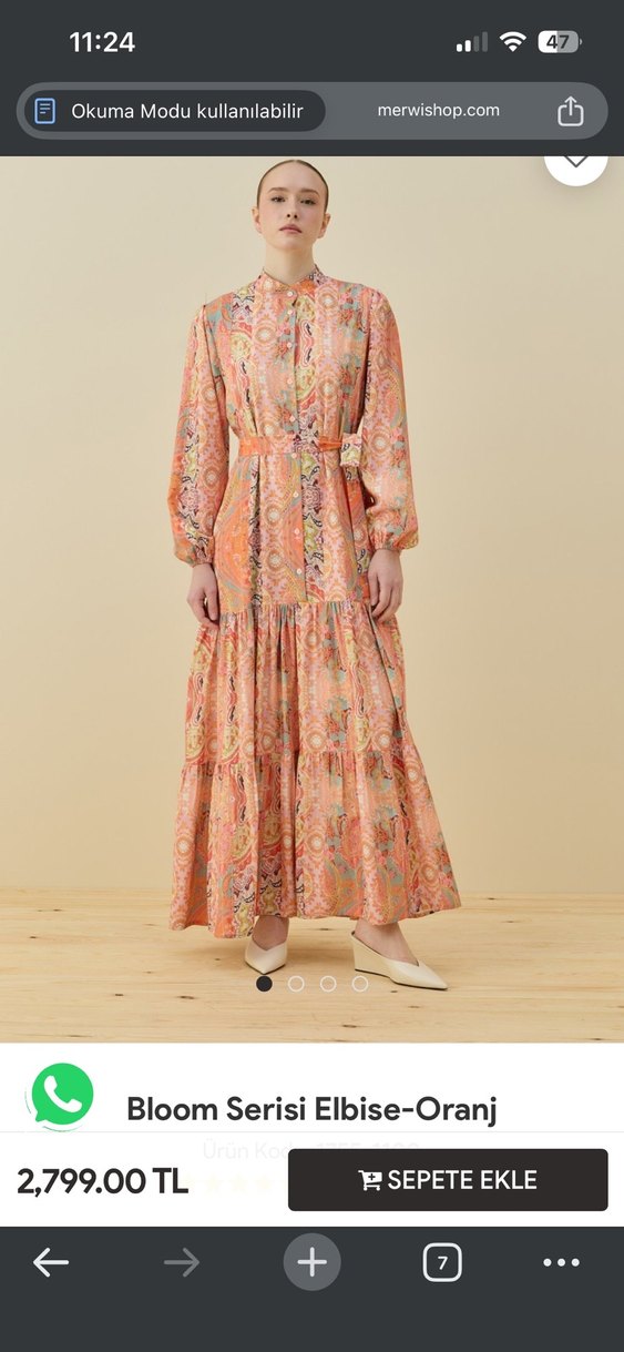 Uzun Kol, Fırfırlı Bohem Elbise - Görsel 3