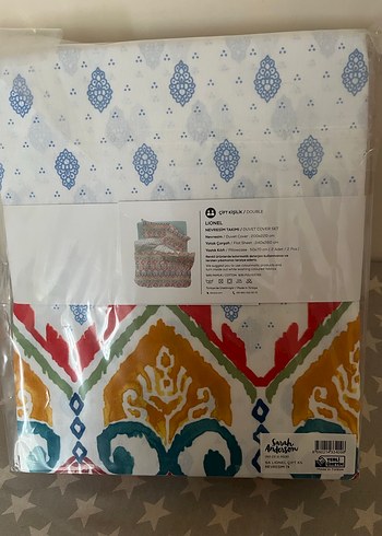 Renkli Desenli Sarah Anderson Nevresim Takımı - Görsel 2