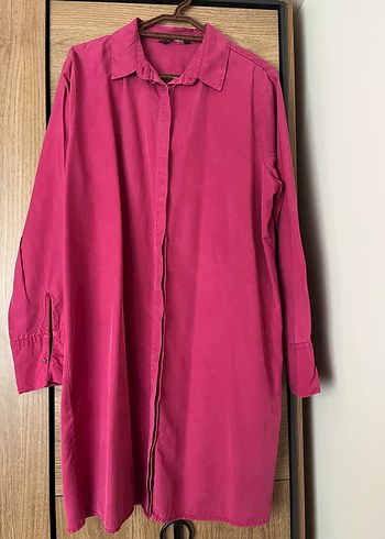 Bej Kadın Uzun Keten Tunik - Görsel 4