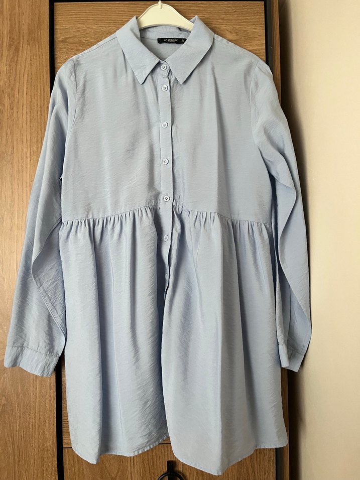 Bej Kadın Uzun Keten Tunik - Görsel 5