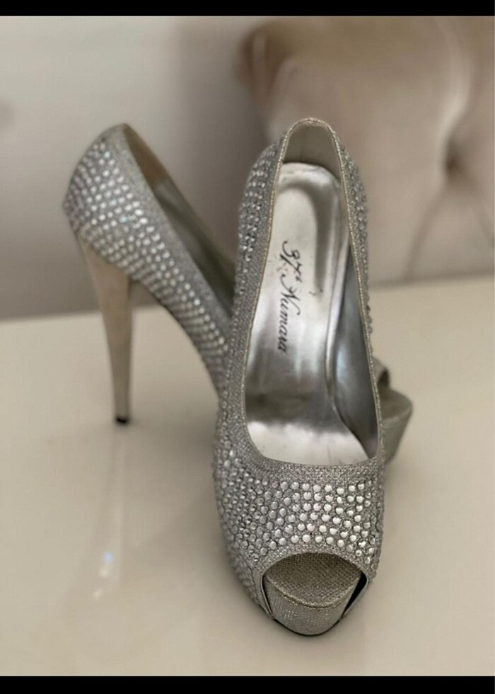 Platform taşlı abiye Ayakkabı - Görsel 2