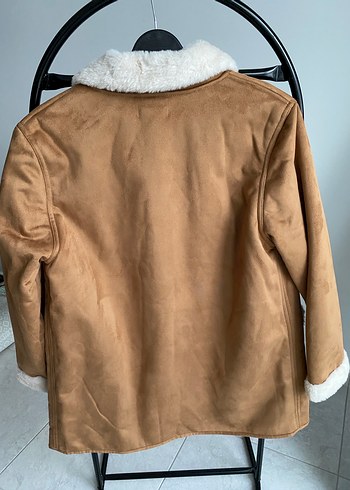 Kürklü Süet Kahverengi Kadın Kışlık Mont - Görsel 4