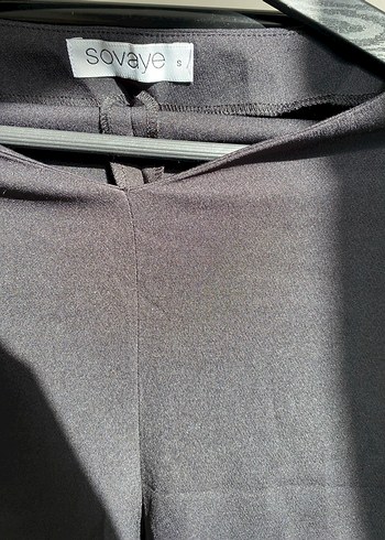 Kadın Siyah Deri Düz Paça Pantolon - Görsel 3