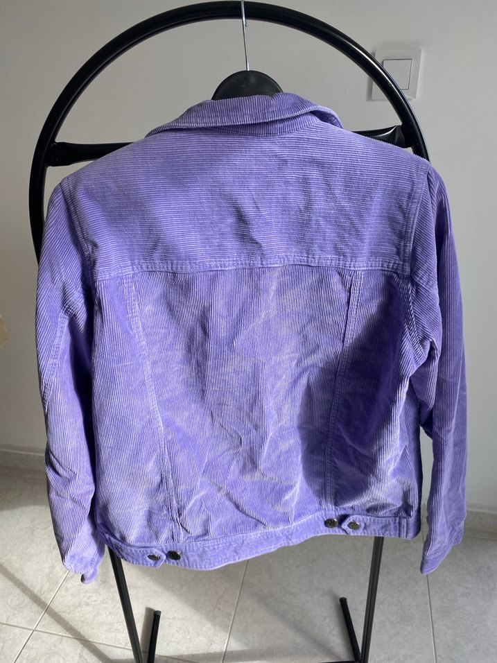 Mor Düğmeli Kadın Ceket - Görsel 2