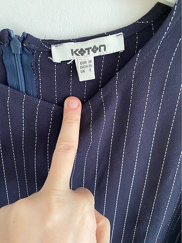 xs Beden lacivert Renk Çizgili Elbise