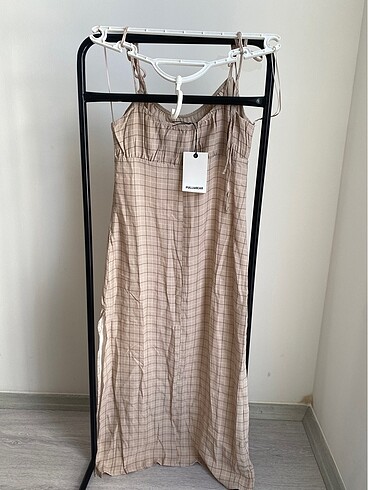 Pull and Bear Ekose elbise