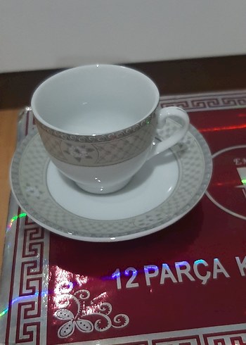 12 Parça porselen Kahve Fincan Seti - Görsel 2