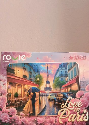  Parizyen Temalı Parlak Pembe Puzzle