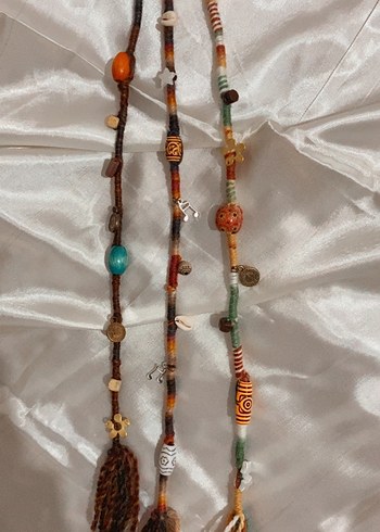 Etnik Boncuklu Bohem hair wrap - Görsel 3