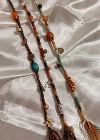 Etnik Boncuklu Bohem hair wrap - Görsel 5