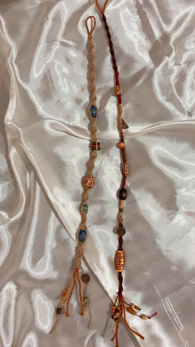 Uzun Bohem Boncuklu macrome saç ipi - Görsel 3