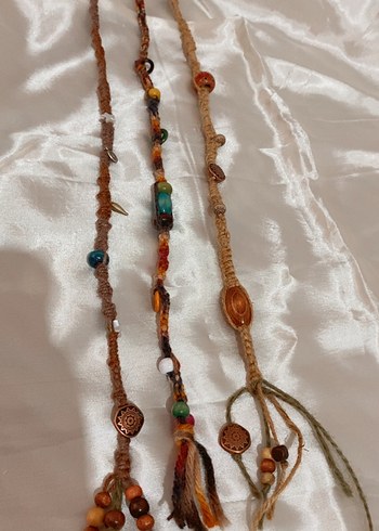 Boncuklu Çok Renkli Macrome Bohem Saç Aksesuarı - Görsel 4