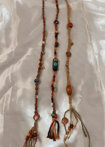 Boncuklu Çok Renkli Macrome Bohem Saç Aksesuarı - Görsel 2