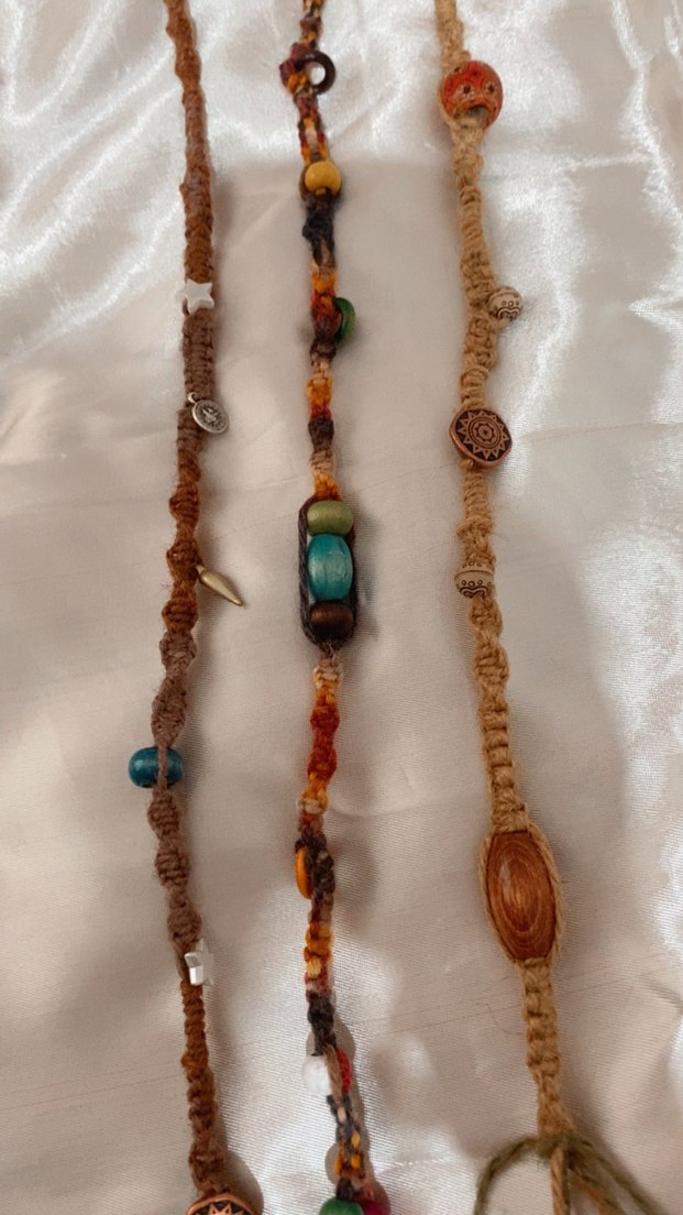 Boncuklu Çok Renkli Macrome Bohem Saç Aksesuarı - Görsel 5