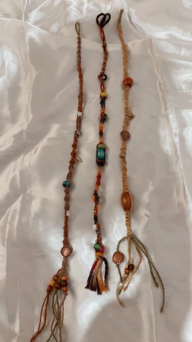 Boncuklu Çok Renkli Macrome Bohem Saç Aksesuarı - Görsel 2