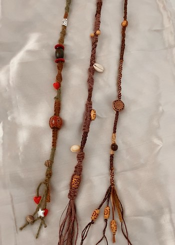 Boncuklu Bohem Macrome Hairwrap - Görsel 3