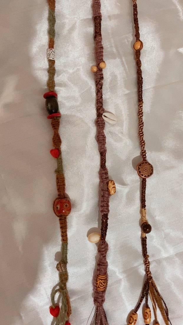 Boncuklu Bohem Macrome Hairwrap - Görsel 4