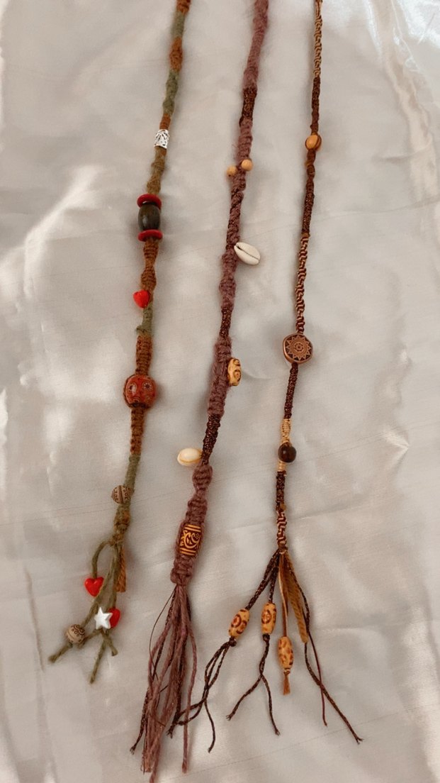 Boncuklu Bohem Macrome Hairwrap - Görsel 3