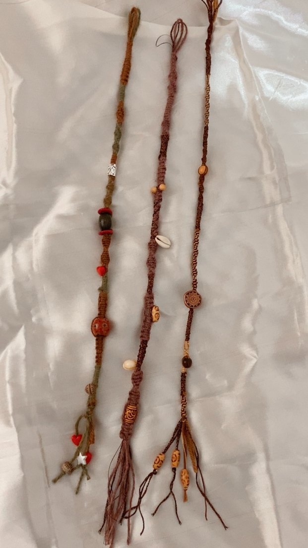 Boncuklu Bohem Macrome Hairwrap - Görsel 2