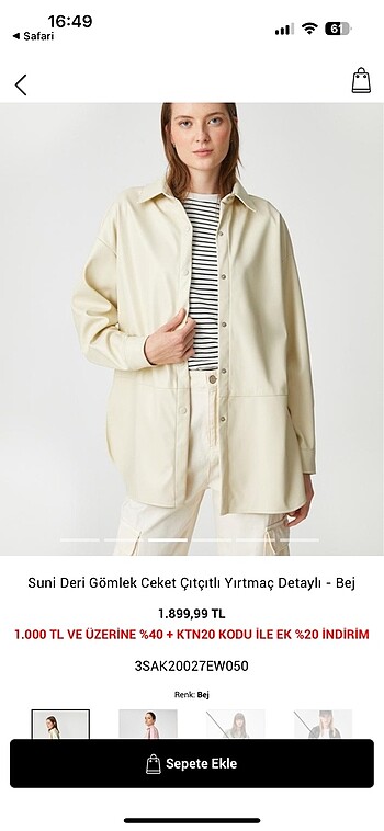 36 Beden ten rengi Renk Koton gömlek