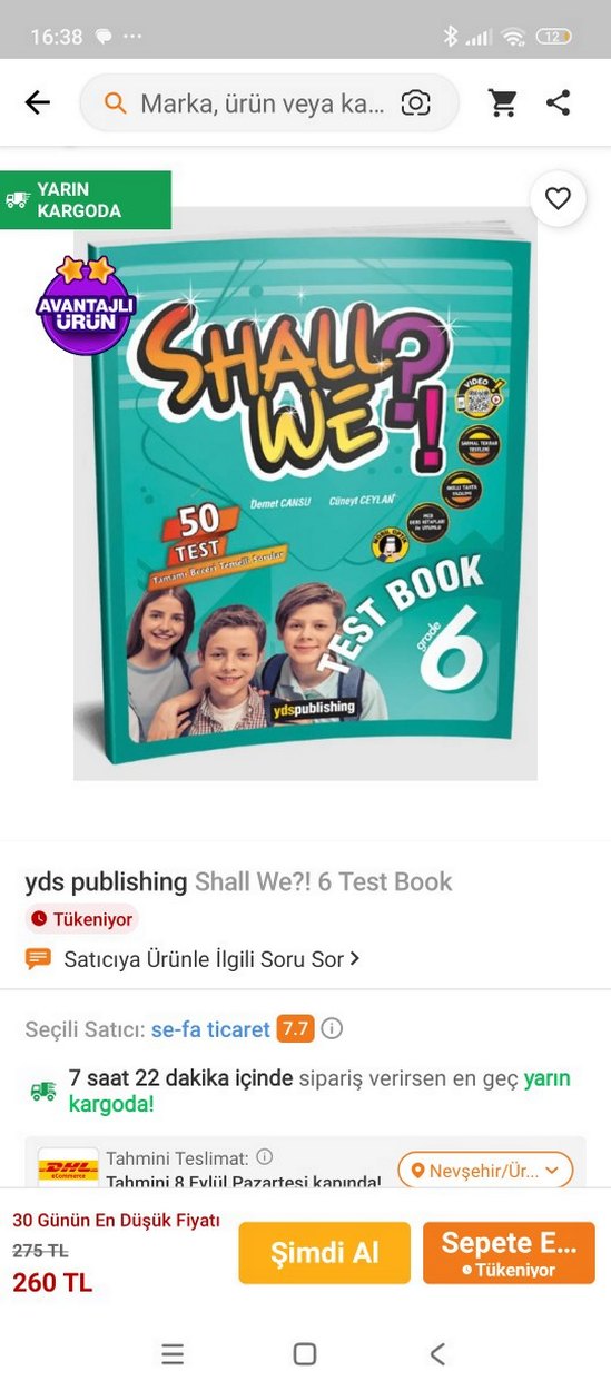 Shall We? 6. Sınıf Test Kitabı - Görsel 4