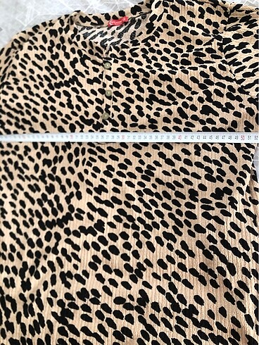 44 Beden kahverengi Renk Leopar bluz