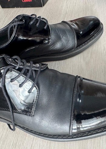 Parlak Siyah Deri Klasik Erkek Ayakkabı - Görsel 2