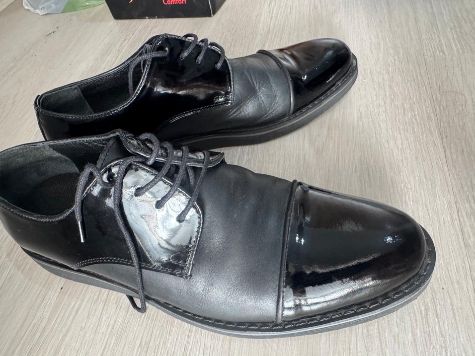 Parlak Siyah Deri Klasik Erkek Ayakkabı - Görsel 2