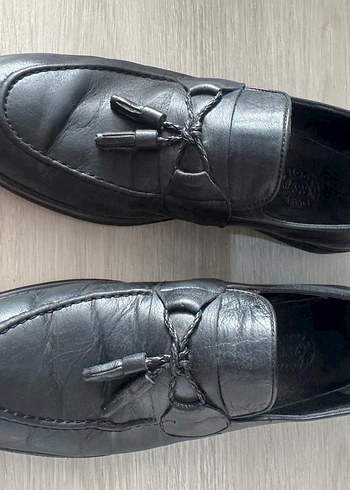 Siyah Deri Erkek Klasik Püsküllü Ayakkabı - Görsel 2