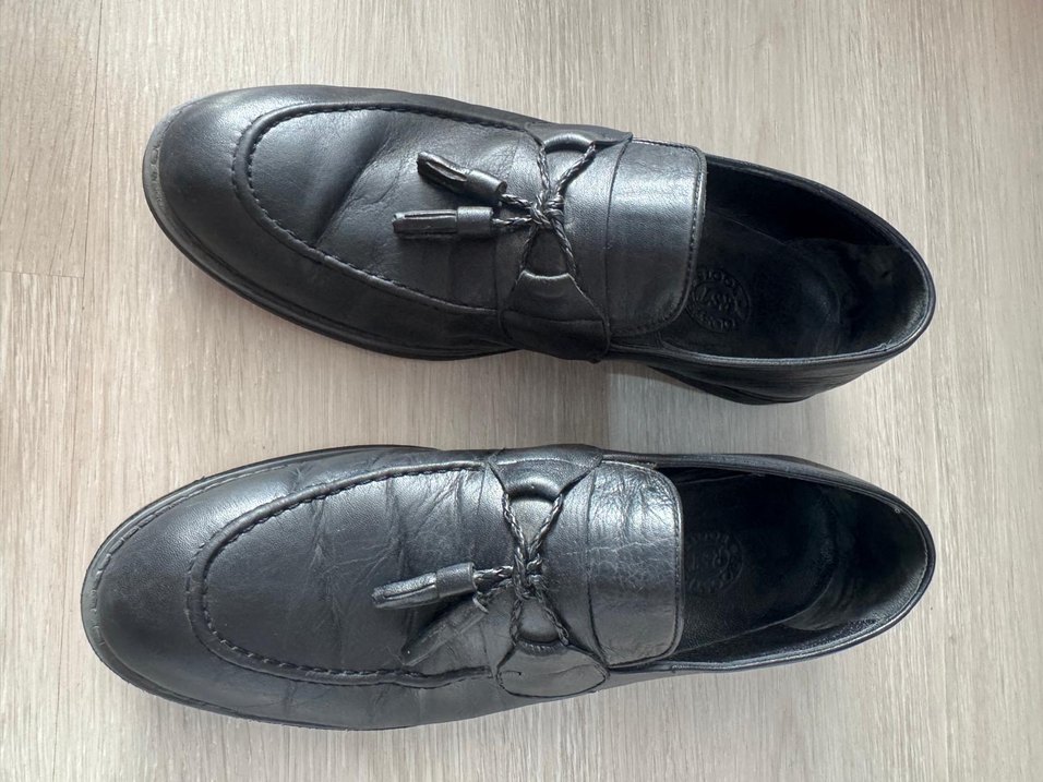 Siyah Deri Erkek Klasik Püsküllü Ayakkabı - Görsel 2