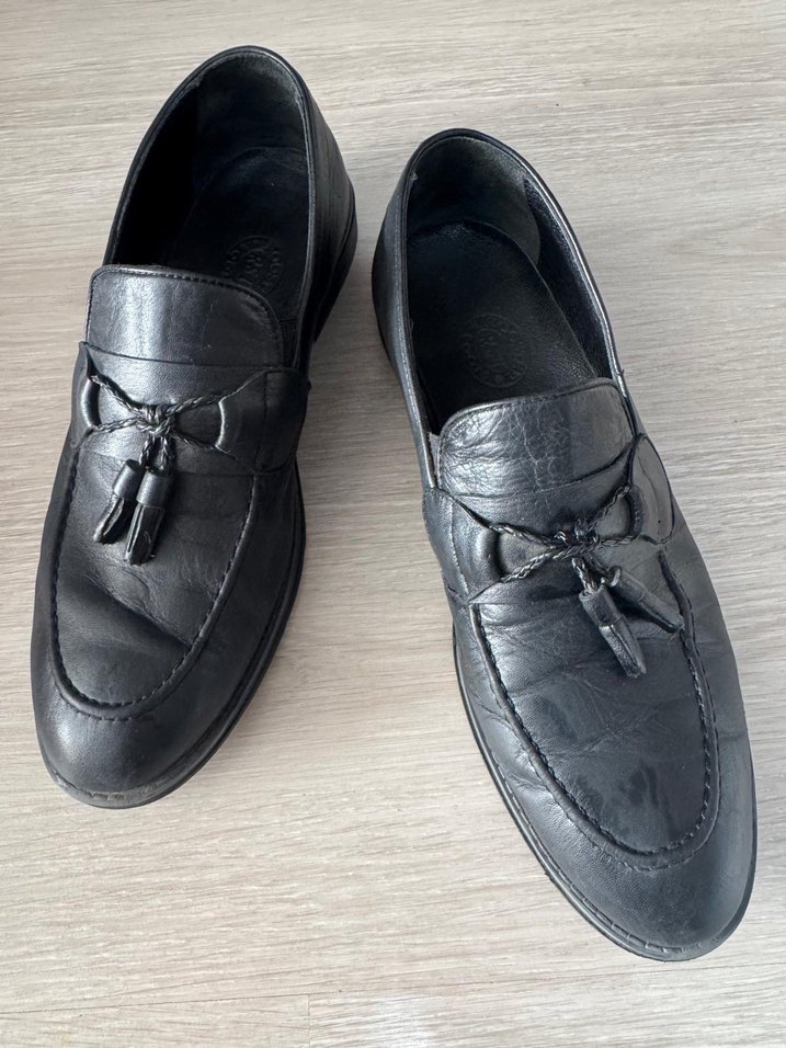 Siyah Deri Erkek Klasik Püsküllü Ayakkabı - Görsel 3