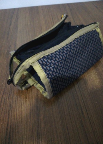 Fermuarlı Mavi Kadın Makyaj Çantası - Görsel 2