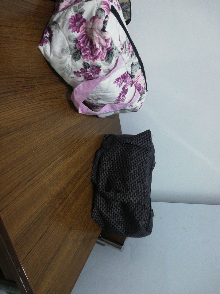 Mor Çiçek Desenli Kadın Çantası - Görsel 3