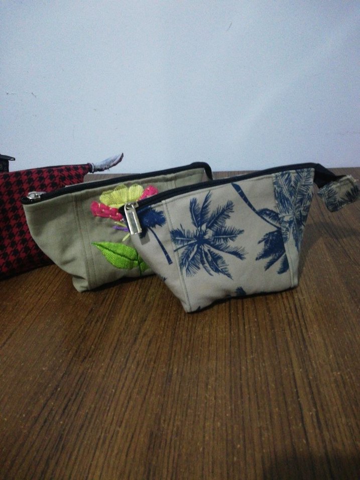 Renkli Nakışlı Kadın Makyaj Çantası - Görsel 2