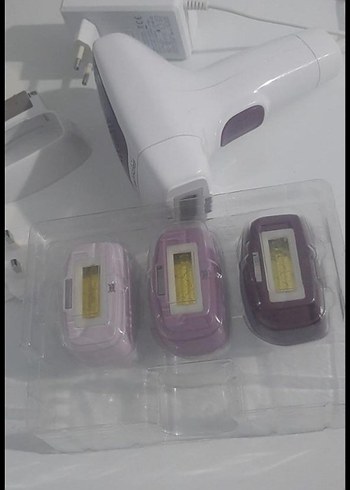 Mor Lazer Epilasyon Cihazı ve Yedek Başlıklar - Görsel 7
