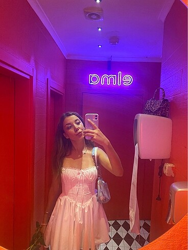 Zara Zara beyaz korseli elbise