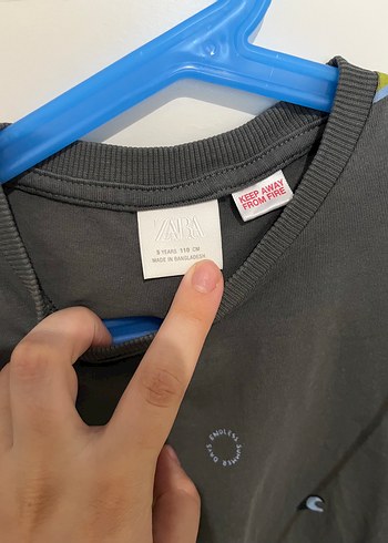 Zara , Baskılı Gri Erkek Çocuk Tişörtü Zara