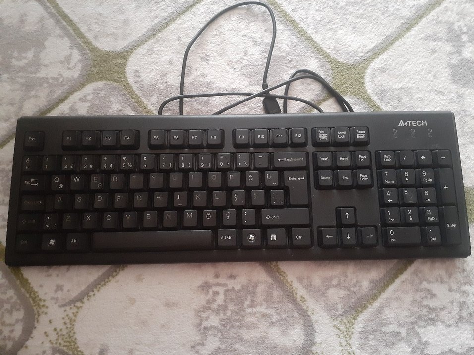 A4TECH Siyah Kablolu Klavye - Görsel 2