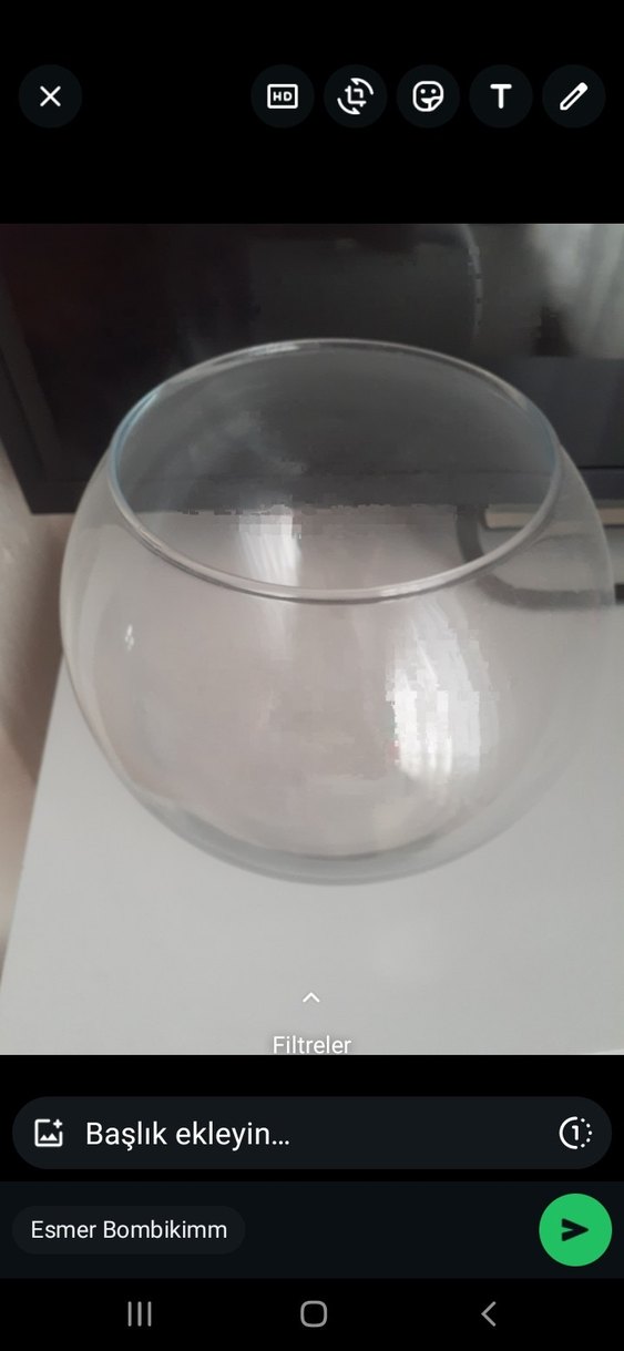 Beyaz Cam Vazo Fanus - Görsel 2